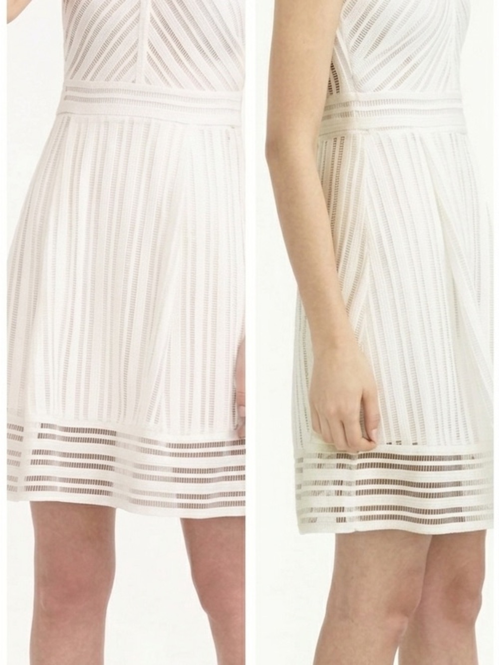 J. Crew White Mini Eyelet A-Line Skirt